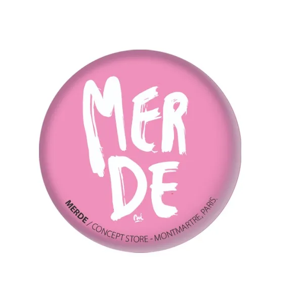 [D2-MAGNET ROND] (ROSE) MERDE BRUSH / magnet rond