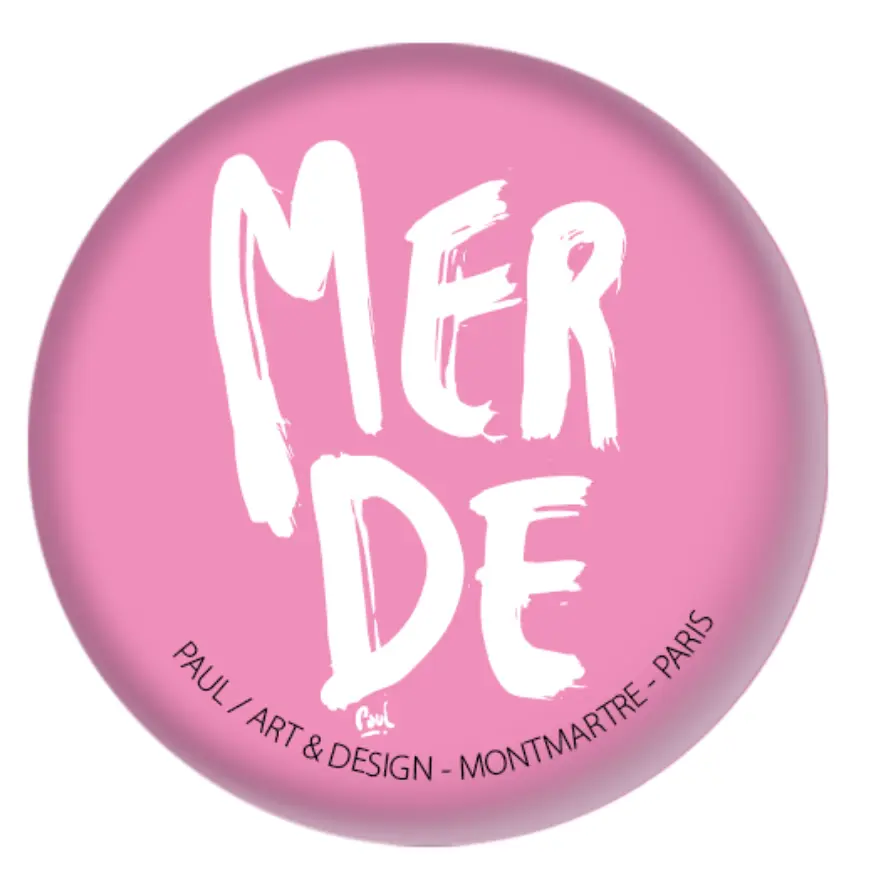[D2-MAGNET ROND] (ROSE) MERDE BRUSH / magnet rond
