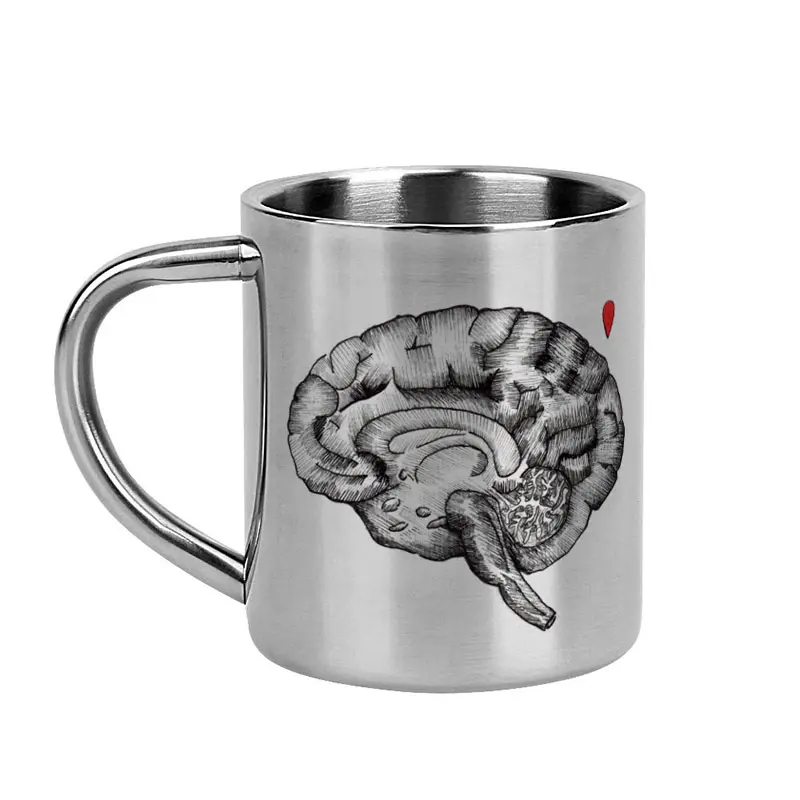 [C4-MUG INOX] CAMCAMILLE ANATOMIE CERVEAU / mug acier inoxydable