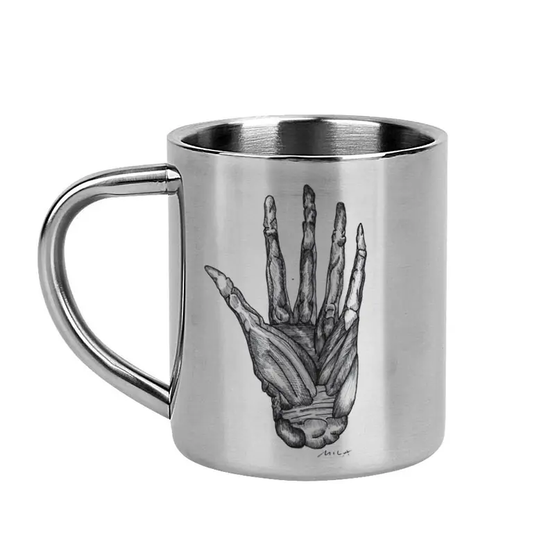 [C4-MUG INOX] CAMCAMILLE ANATOMIE MAIN / mug acier inoxydable