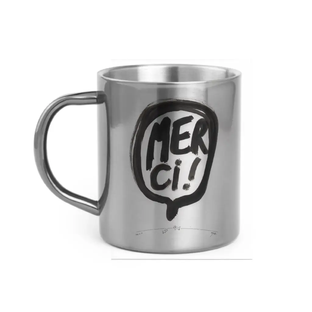 MERCI / mug acier inoxydable