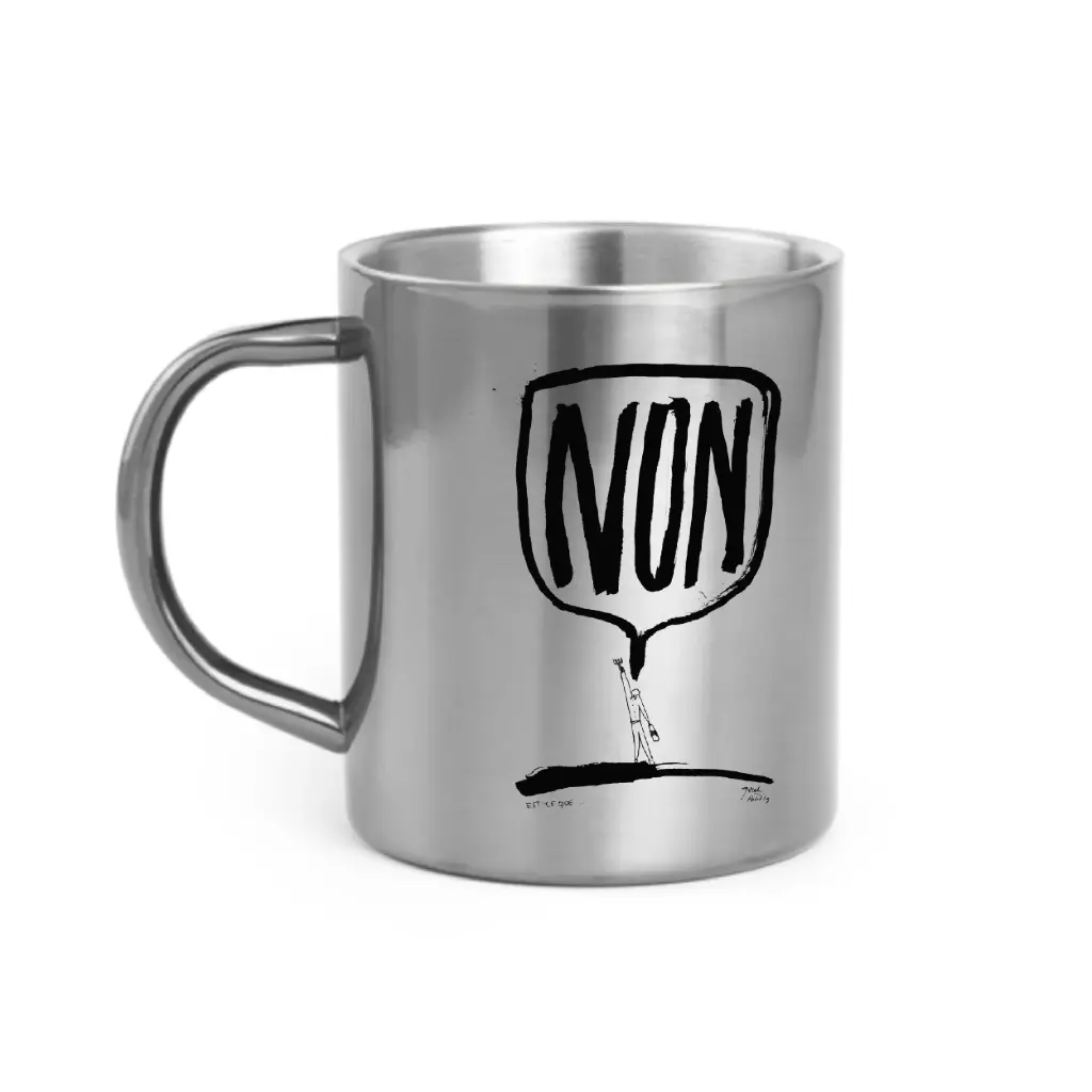 NON / mug acier inoxydable