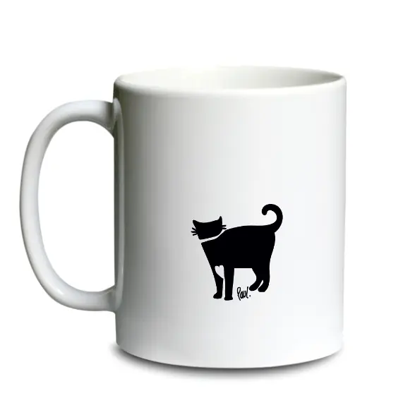 MICHIS NOIR ICON / mug céramique blanc