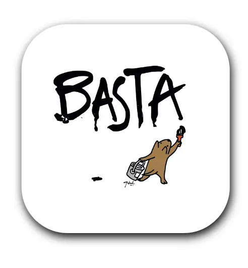 [S1-SOUS VERRES CARRE] BARAK BASTA / sous-verres grand