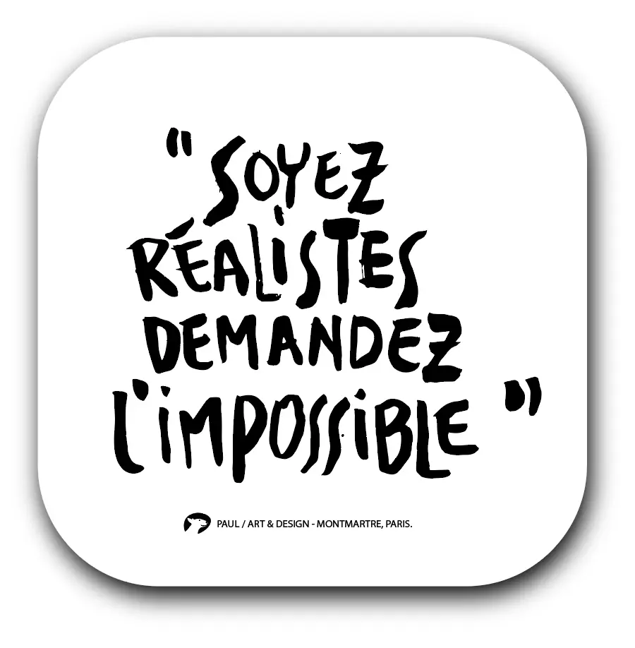 [S1-SOUS VERRES CARRE] SOYEZ / sous-verres grand