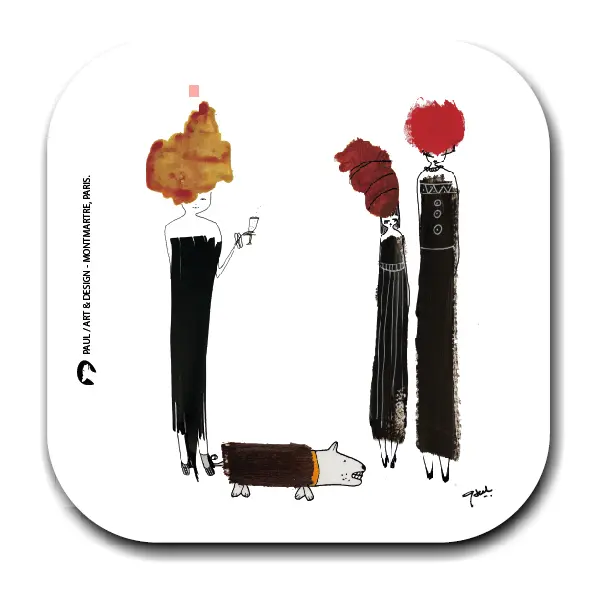 [S1-SOUS VERRES CARRE] PROMENEUSE / sous-verres grand