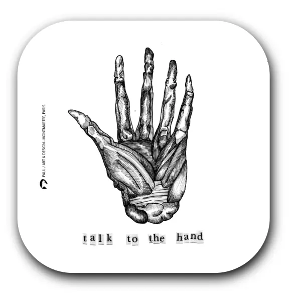 [S1-SOUS VERRES CARRE] ANATOMIE MAIN CAMCAMILLE  / sous-verres grand