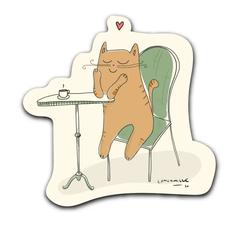 [I5-STICKERS]  STICKER  CAMCAMILLE MICHI CAFE