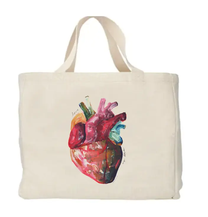 [T4-CABAS POLYLIN] (LIL) CAMCAMILLE COEUR PAINT / cabas polylin