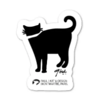 [I5-STICKERS]  STICKER CHAT NOIR ICON
