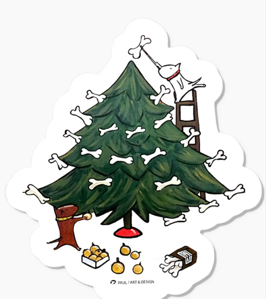 [I5-STICKERS]  STICKER NOEL SAPIN