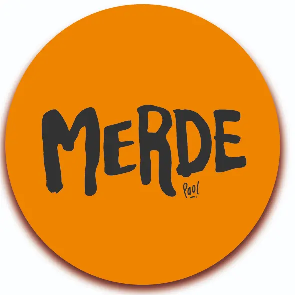 SOUS-VERRES ROND / MERDE LOGO ORANGE