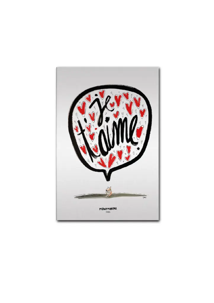 [R1-PETITE] (10X15) BARAK JE T'AIME  / reproduction aluminium