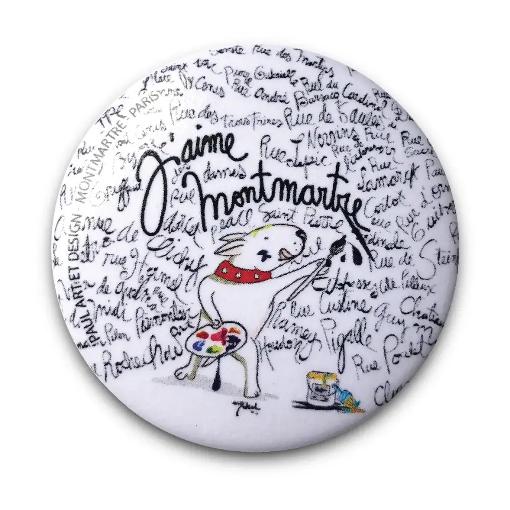 [D2-MAGNET ROND]  CORA J'AIME MONTMARTRE / magnet rond