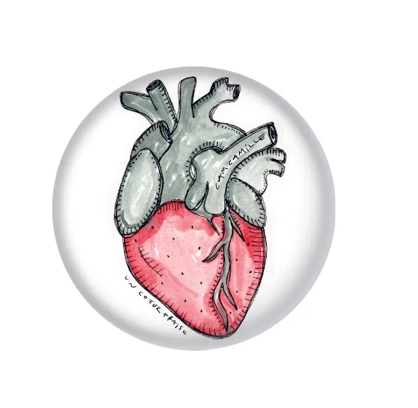 COEUR FRAISE CAMCAMILLE  / Badge 