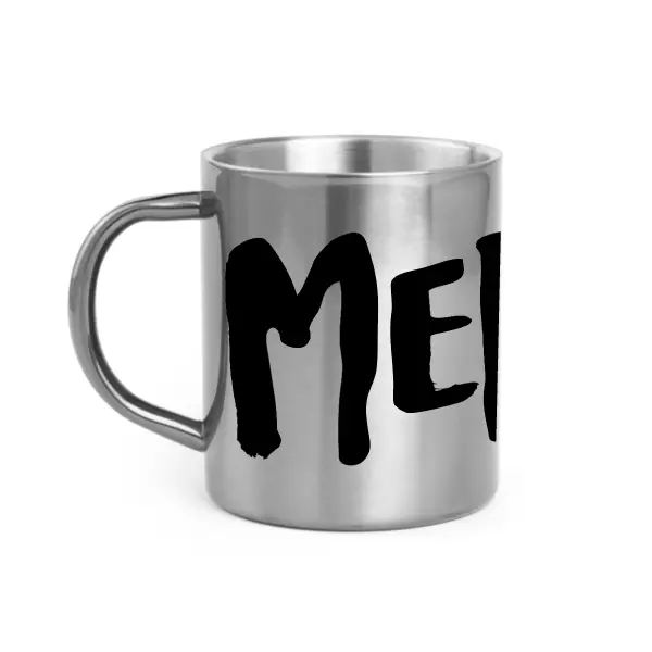 (BLACK) MERDE LOGO / mug acier inoxydable