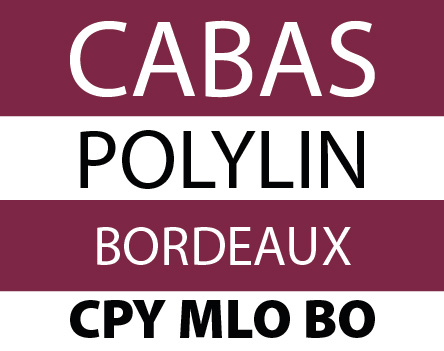 [T4-CABAS POLYLIN] CABAS POLYLIN MERDE LOGO BORDEAUX