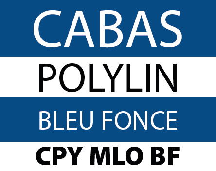CABAS POLYLIN MERDE LOGO BLEU FONCE