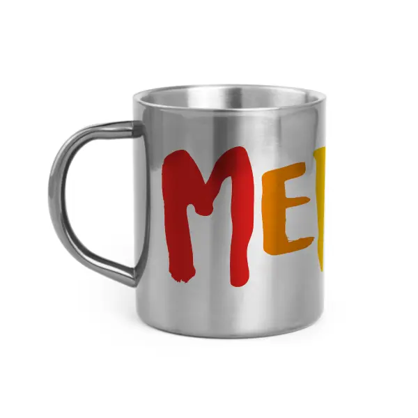 [C4-MUG INOX] (TUTTI) MERDE LOGO / mug acier inoxydable