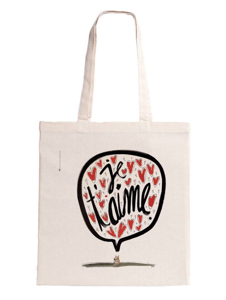 (BJT) BARACK JE T'AIME / Tote bag ecru