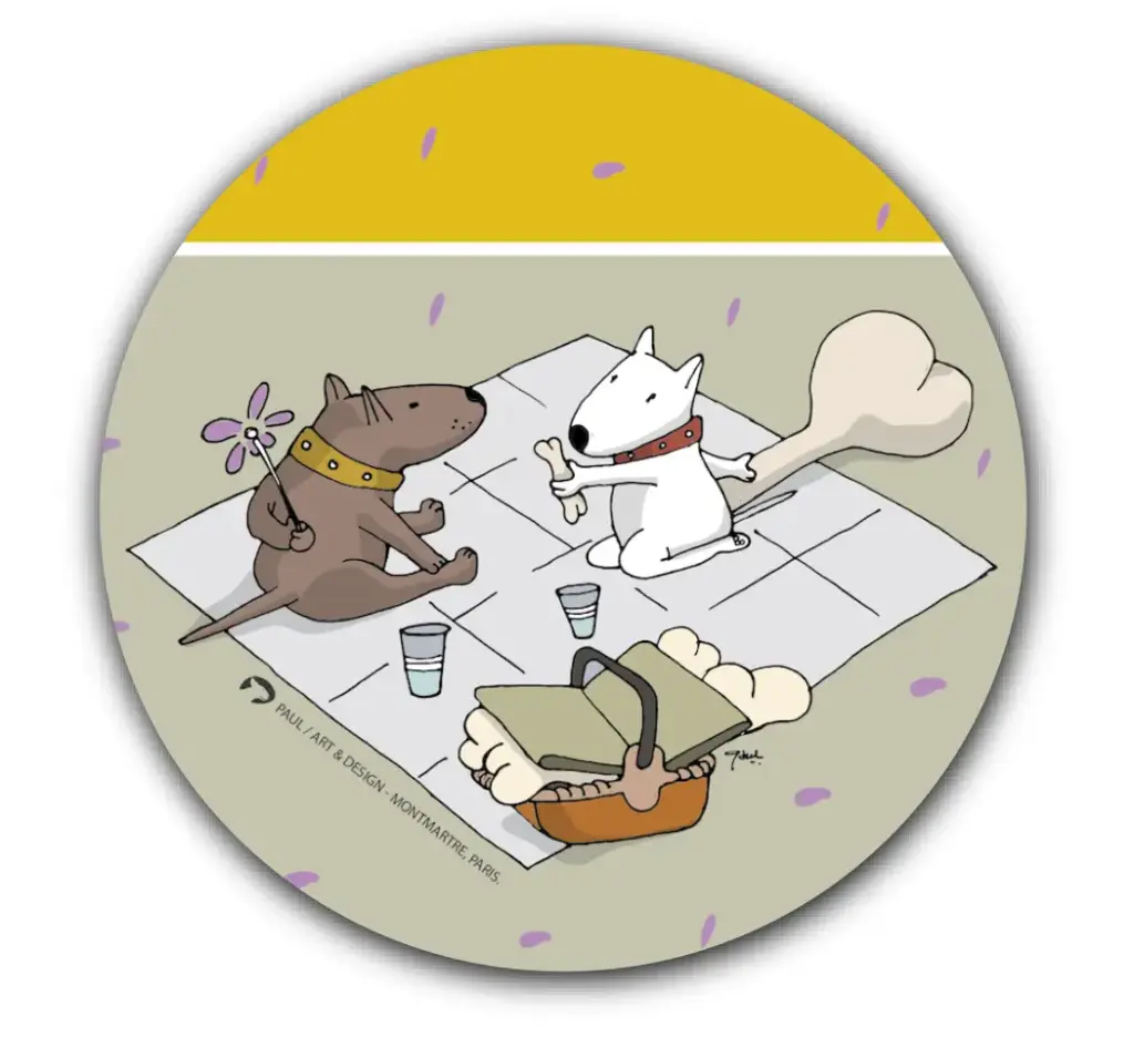 [S2-SOUS VERRES ROND] 04-(TPI) TOTOS PICNIC / sous-verres rond