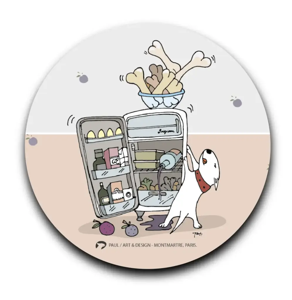 [S2-SOUS VERRES ROND] CORA FRIDGE / sous-verres rond
