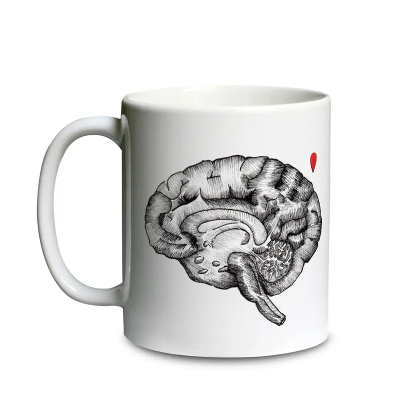 CAMCAMILLE ANATOMIE CERVEAU  / mug céramique blanc