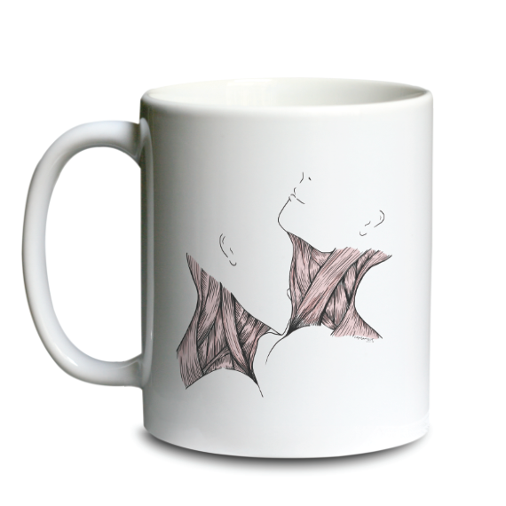 [C1-MUG BLANC] CAMCAMILLE ANATOMIE KISS / mug céramique blanc