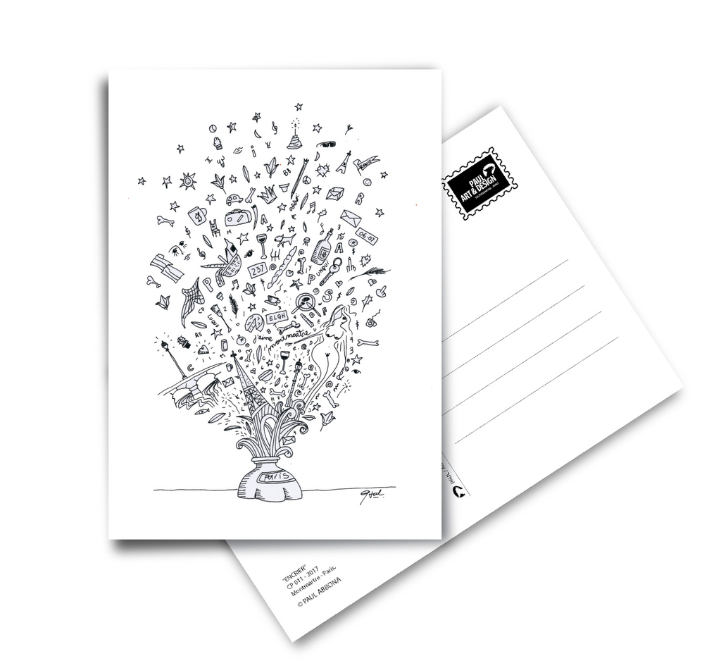ENCRIER / carte postal