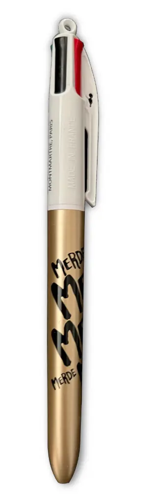 Stylo BIC MERDE DORÉ