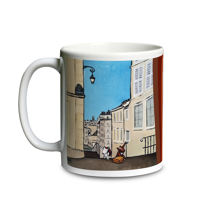TOTOS ESCALIERS / mug céramique blanc