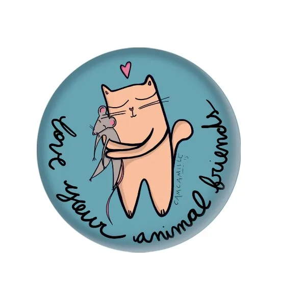  LYAF MICHI LOVE YOURS ANIMALS FRIENDS CAMCAMILLE / badge
