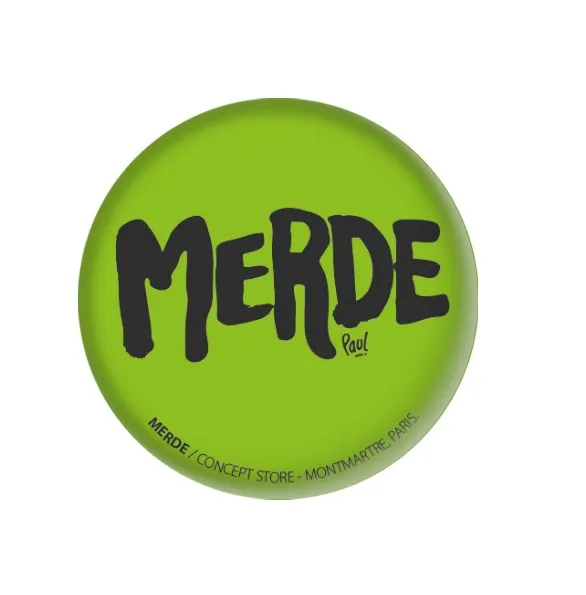 (VERT CLAIR) MERDE LOGO / badge