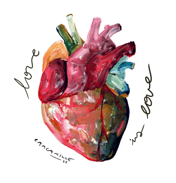 [D1-BADGE] COEUR LIL CAMCAMILLE  (paint) / Badge 