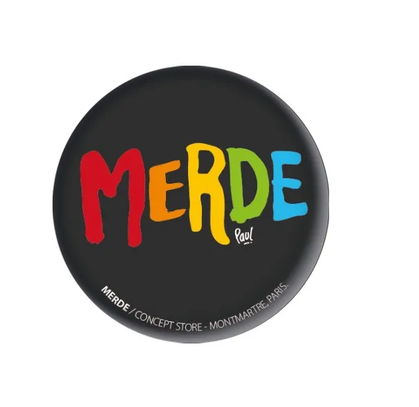 (TUTTI NOIR) MERDE LOGO / badge