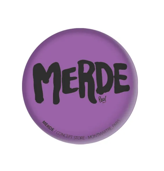[D1-BADGE] (LILA) MERDE LOGO / badge