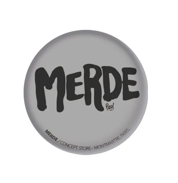 (GRIS) MERDE LOGO / badge