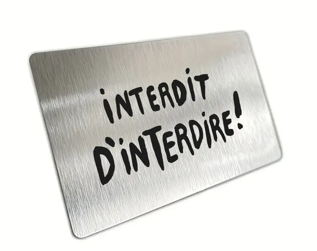 (10X15)  INTERDIT / repro aluminium