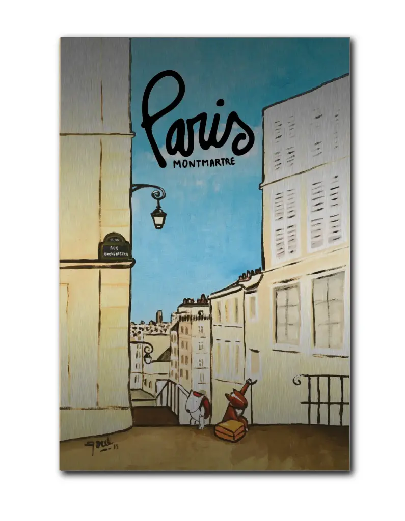 [R1-PETITE] (10X15)  TOTOS ESCALIERS / reproduction aluminium