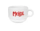 (rouge) tasse 170 ML / céramique int. blanc / MERDE LOGO