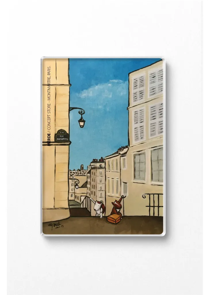 [D4-MAGNET VERRE] TOTOS ESCALIERS / magnet verre 