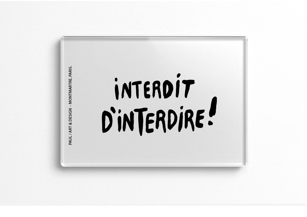 INTERDIT / magnet verre (copie)
