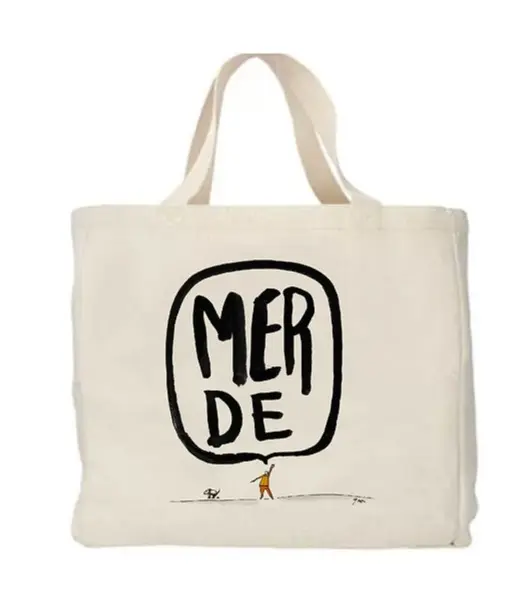 (MBC) CABAS POLYLIN MERDE BULLE CHIEN