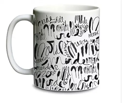 CALIGRAPHIE MERDE / mug céramique couleur