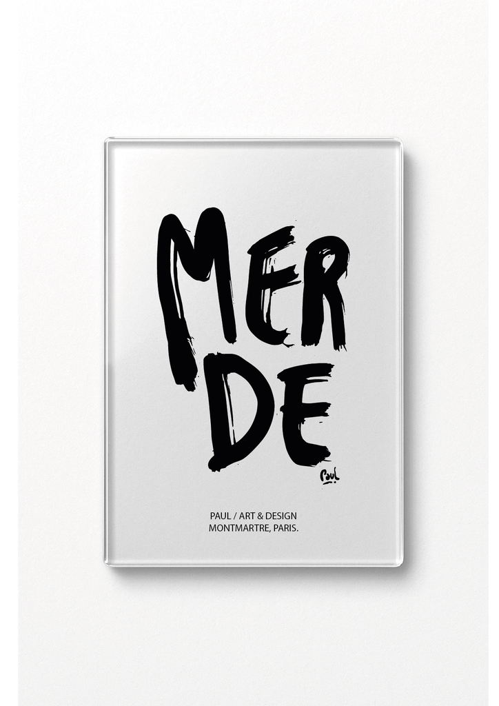[D4-MAGNET VERRE] MERDE BRUSH / magnet verre  