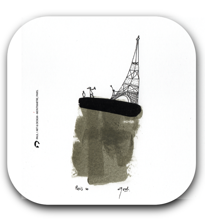 [S1-SOUS VERRES CARRE] COLGADO TOUR TACHE / sous-verre grand 