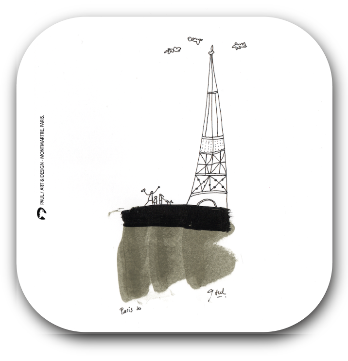 [S1-SOUS VERRES CARRE] SELPHIE TOUR TACHE / sous-verre grand  