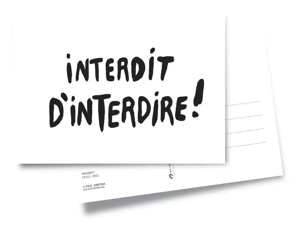 [I1-CARTE POSTAL] INTERDIT / carte postal