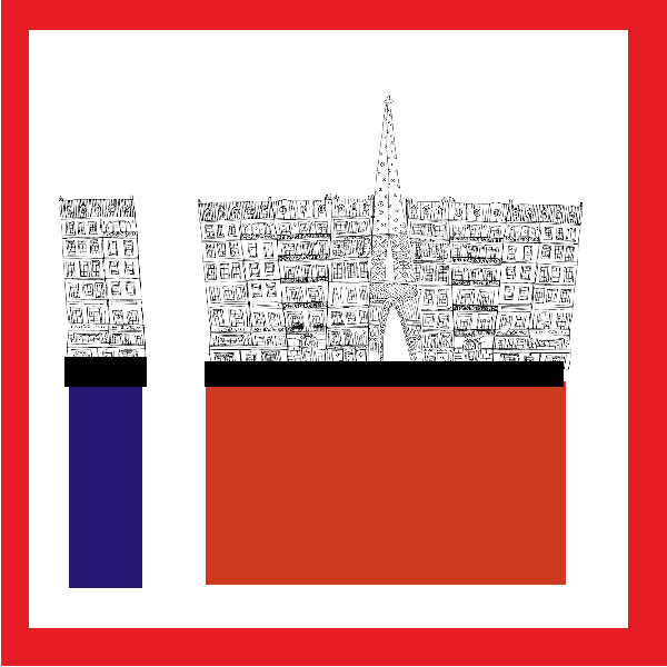 [A7-MIXED MEDIA] ART MIXED MEDIA A2 EDIFICES + TOUR TACHE