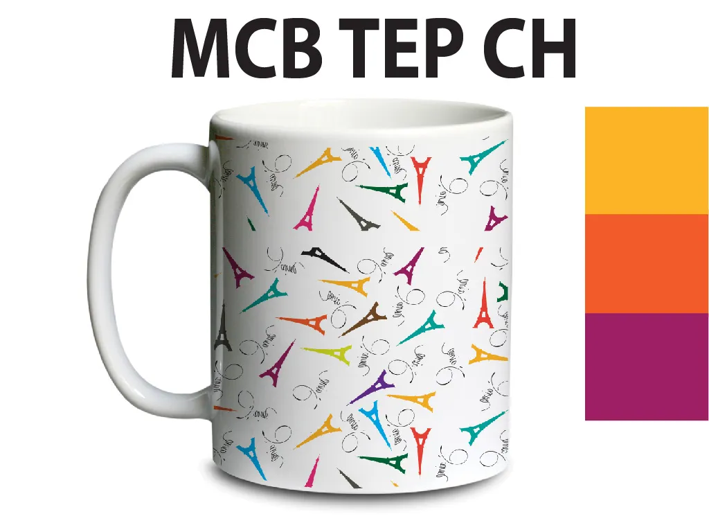 TOUR PATTERNS CHAUDES / mug céramique blanc